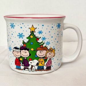 Spoontiques Peanuts Christmas Ceramic Camper Mug Charlie Brown Snoopy